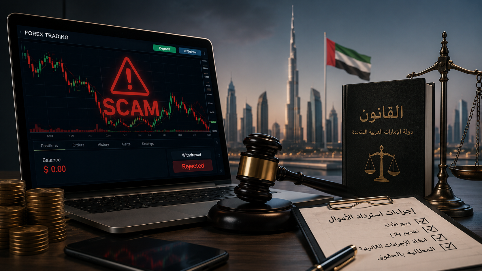 الاحتيال عبر منصات التداول الإلكترونية