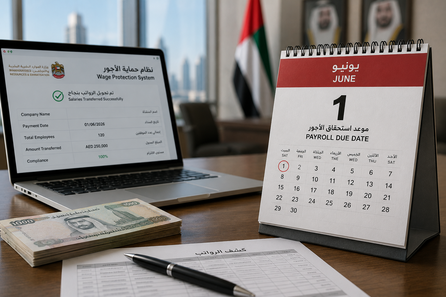 نظام حماية الأجور الجديد يدخل حيز التنفيذ الأول من كل شهر